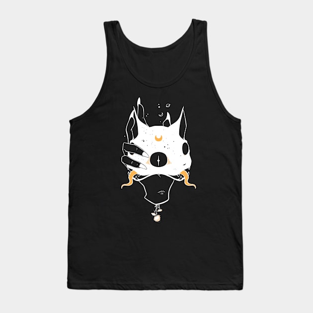 Two Headed Black Cat In Witch Hand Tank Top by cellsdividing